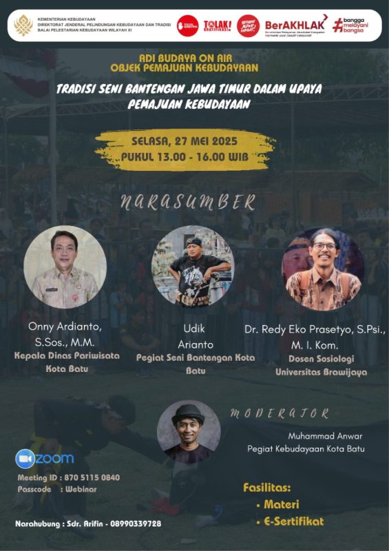 Webinar Adi Budaya On Air 2025: Eksplorasi Seni Bantengan Kota Batu, Warisan Budaya yang Tetap Lestari